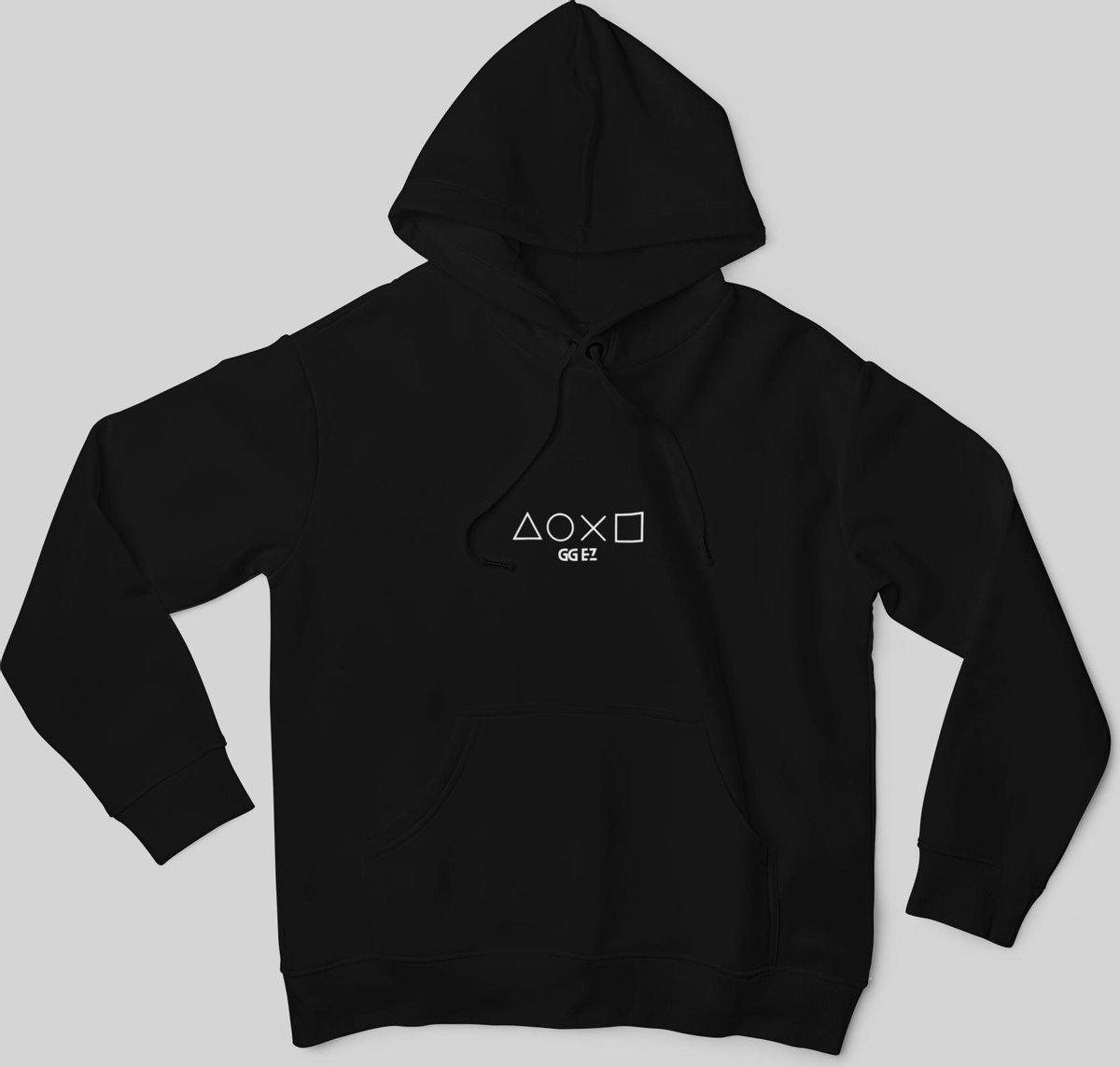 Gaming Icons Midden logo Hoodie | GG EZ | GL HF | GG WP | E-girls | E-boys | Gamer Cadeau | Unisex Maat XS